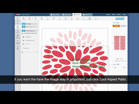 Avery Design & Print Working with Images