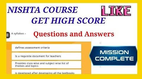 NISHTHA 2.0 - answer of Curriculum , Inclusive Classroom