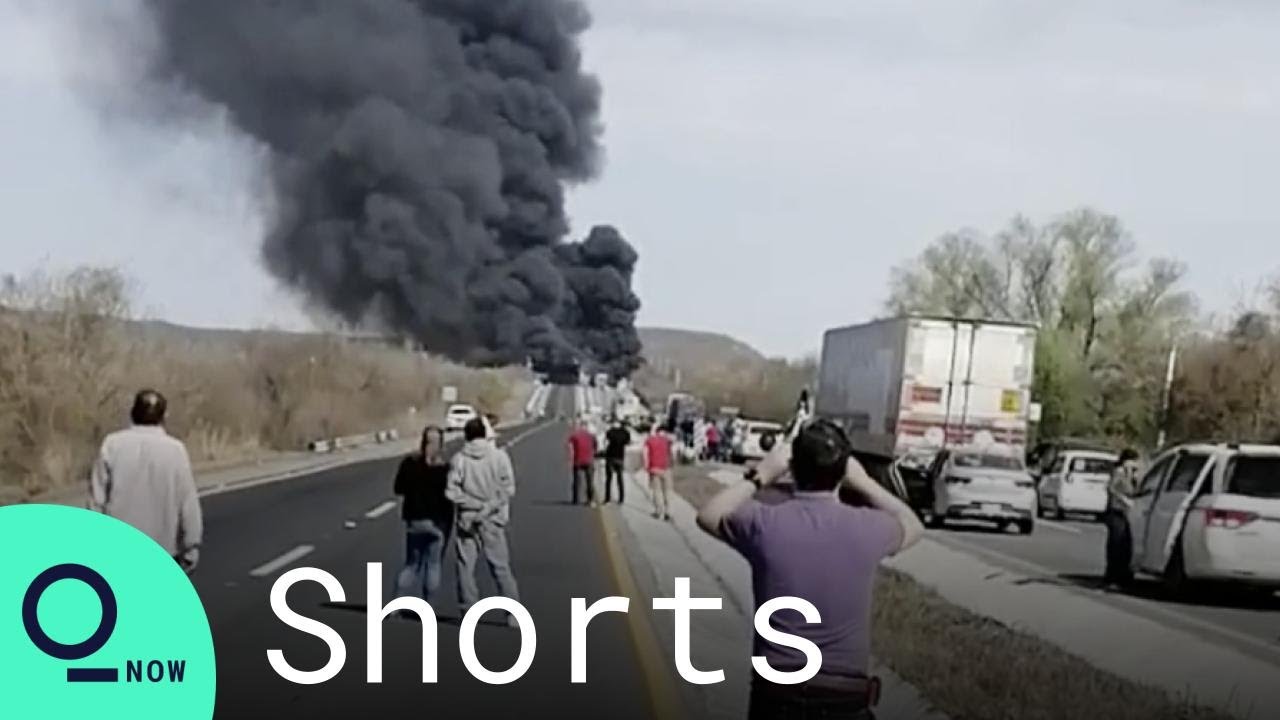 Fuel Tanker Ignites on Highway in Nuevo León, Mexico 