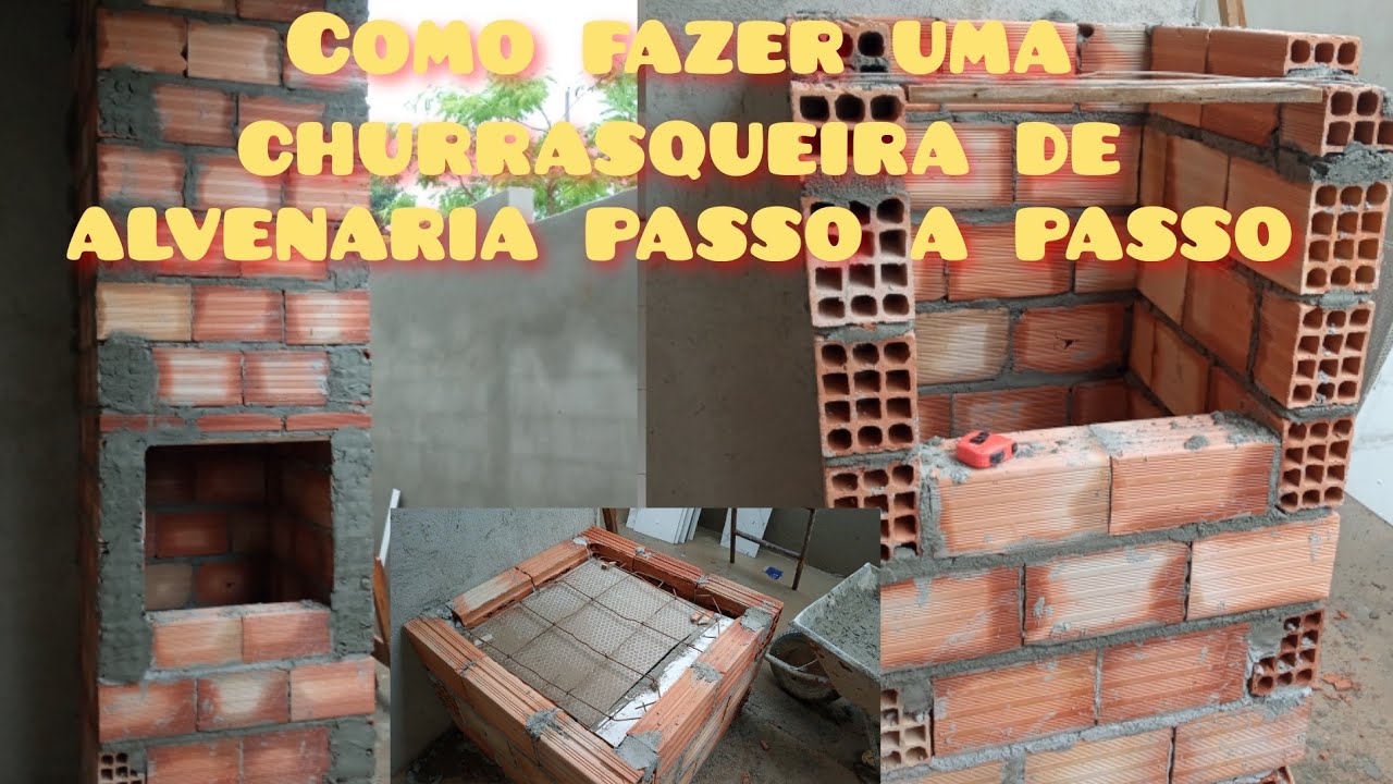 Como fazer uma churrasqueira de alvenaria passo a passo - YouTube