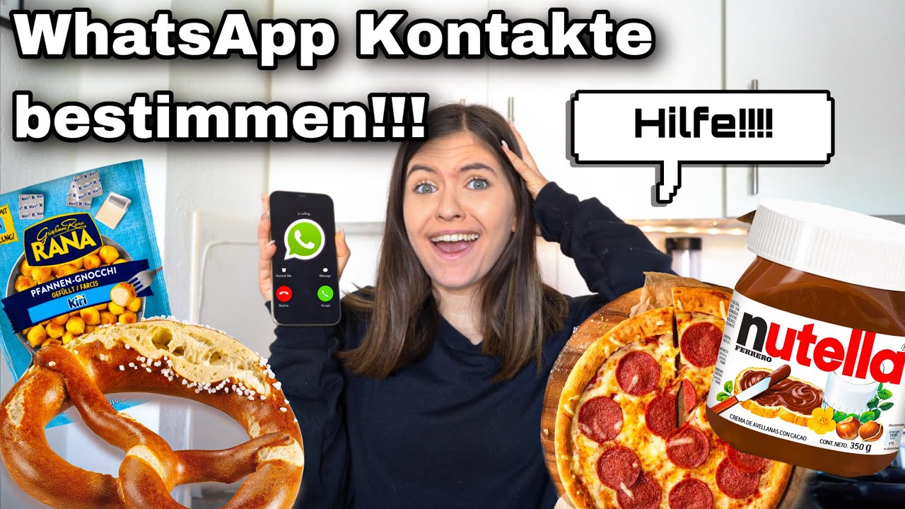 WHATSAPP KONTAKTE BESTIMMEN 24H MEIN ESSEN!!!🥐🍕🍩CHEATDAY!