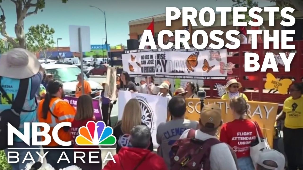 Demonstrators march for worker and immigrant rights in Bay Area May Day ...