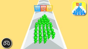 Color Run Crowd - Gameplay Walkthrough Part 1 - Casual Game Levels 5-7 (iOS, Android)