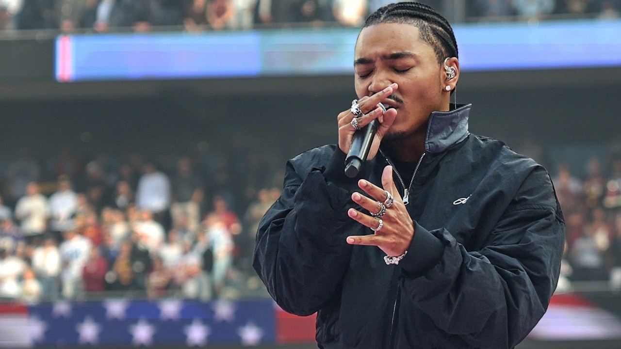 Josh Levi Performs the National Anthem at the NFL London Game