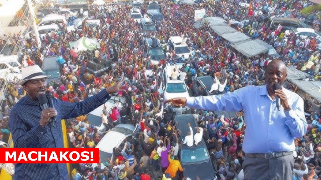 Gachagua and Kalonzo Mega Rally in Machakos County to popularise 'WANTAM' slogan!🔥