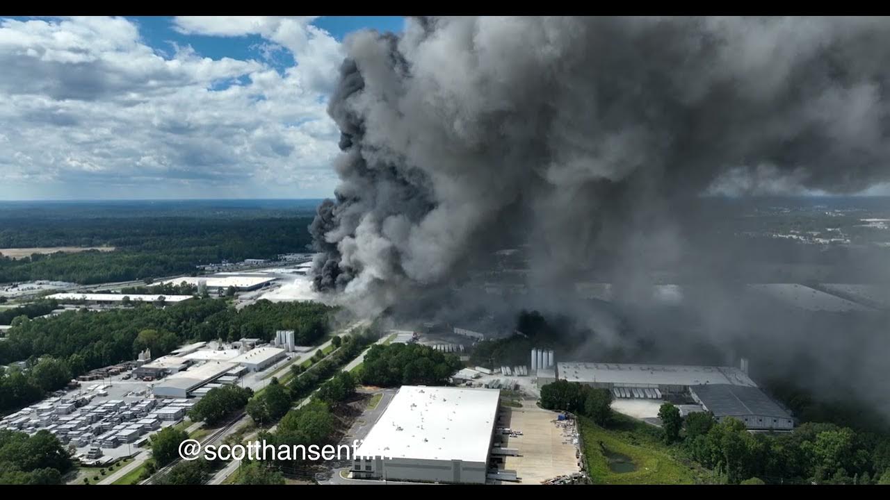 Bio Lab chemcial Fire Sept 29th 2024 (Conyers,Ga) YouTube