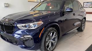 2021 BMW X5 40i Msport package Tanzanite blue with individual Tartufo full merino lthr