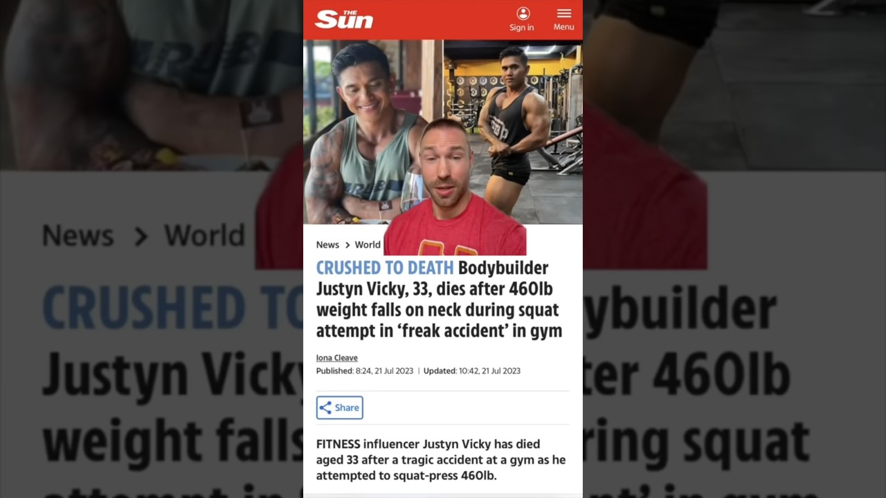 Bodybuilder Justyn Vicky Dies Lifting