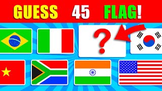 GUESS the COUNTRY by the FLAG QUIZ  | Easy, Medium, Hard | World Flags Quiz | Geography puzzle