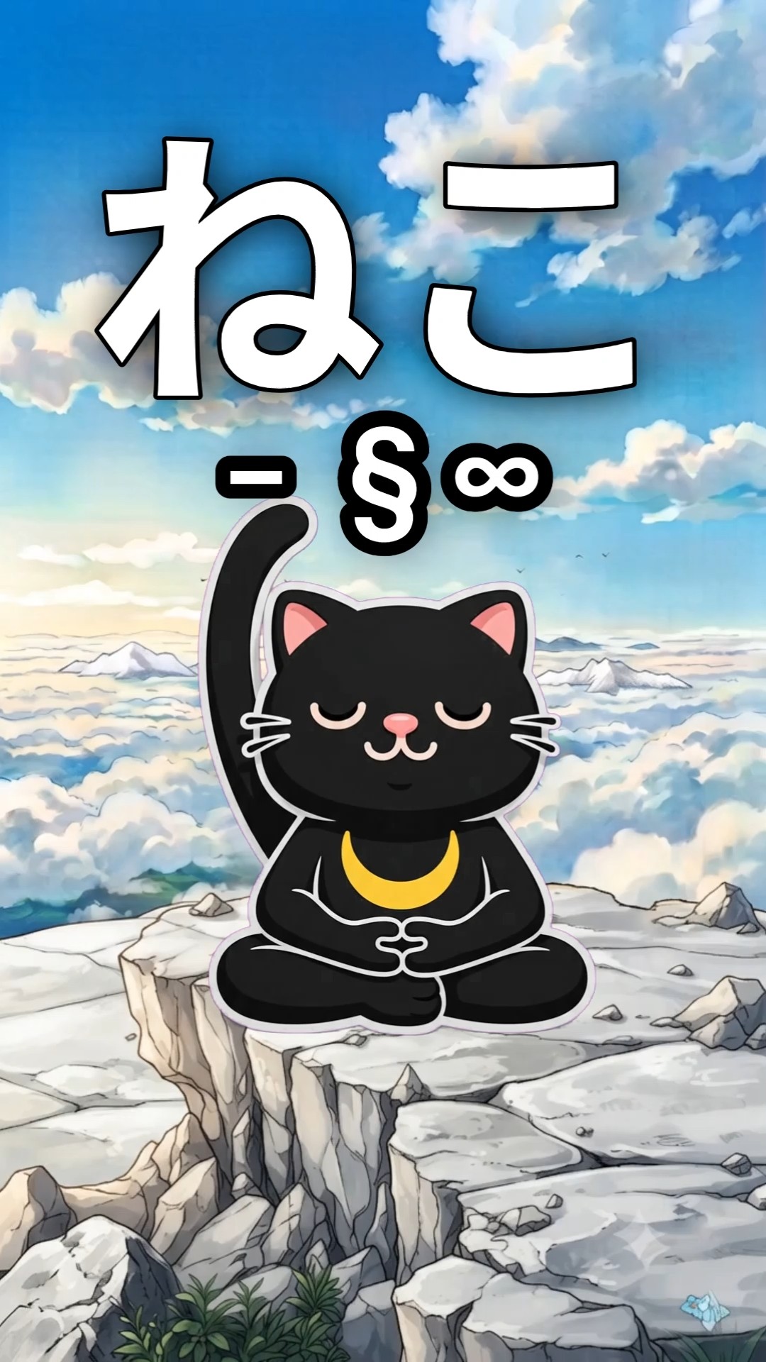 ねこ - § ∞ | クロネコいわく | #座禅猫ごぅ 13秒話 - YouTube
