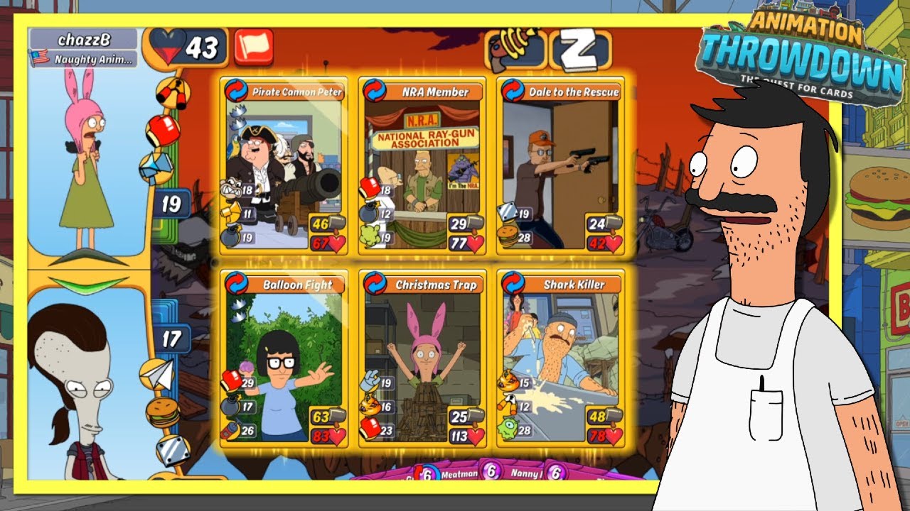 Bob's Burgers Mythic Armed Deck Siege Gameplay Animation Throwdown