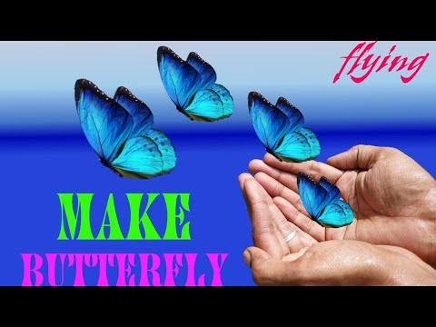 HOW TO MAKE FLYING BUTTERFLY || HOMEMADE  FLYING BUTTERFLY USING PAPER || FLY YOUR MAKING BUTTERFLY