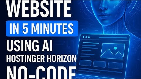 How To Make a Website In 5 Minutes Using Ai (Hostinger Horizon) No-Code
