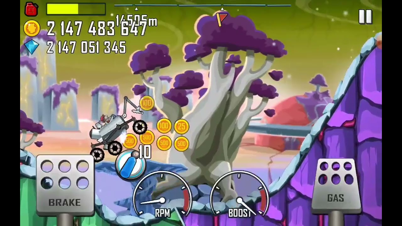 Hill Climb Racing : Moonlander & Prognosis 20118 m ( New World Record! )