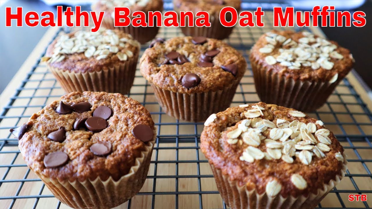 Healthy Banana Oatmeal Muffins No Flour Gluten Free YouTube