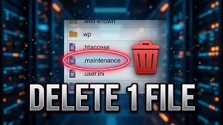 How to Fix WordPress Stuck in Maintenance Mode