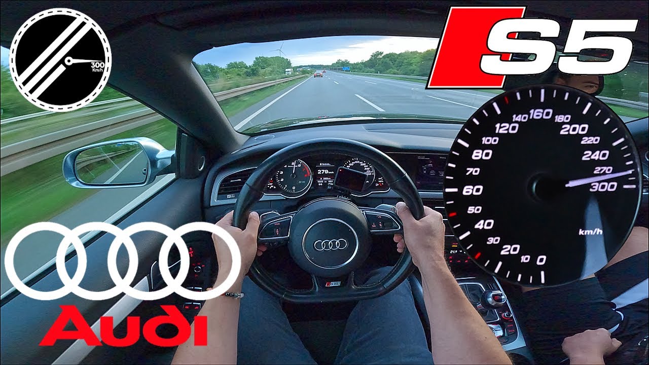 Audi S5 Cabrio 3.0 V6 Stage 1 | 435 PS | Top Speed Drive German Autobahn No Speed Limit POV