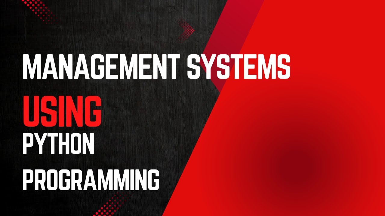 Simple Management System using Python, Simply python Project - YouTube