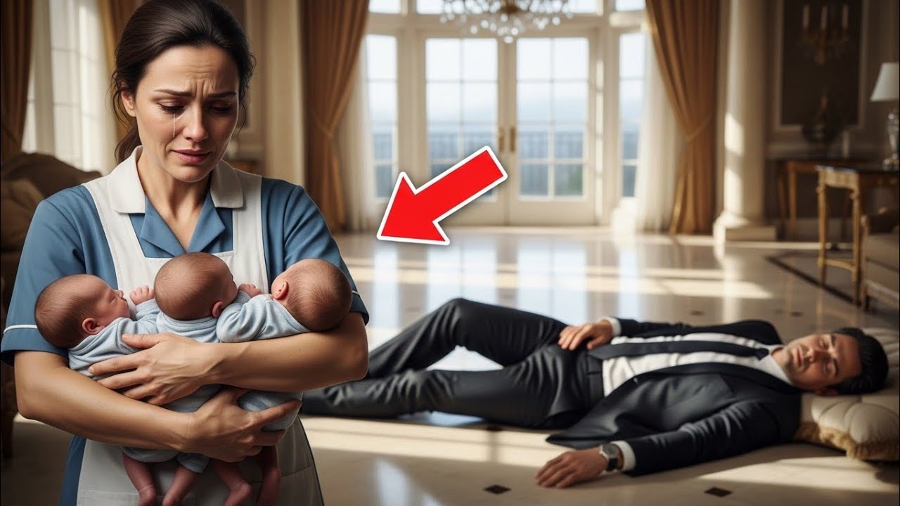 Dado por muerto… los trillizos del millonario fueron salvados por la limpiadora