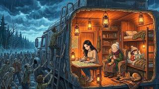 Surviving the Night in an RV | Zombie Apocalypse ASMR | Ghibli-Style screenshot 5