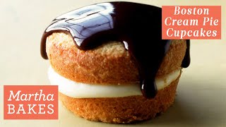 Martha Stewart's Boston Cream Pie Cupcakes | Martha Bakes Recipes
