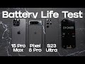 iPhone 15 Pro Max vs Pixel 8 Pro vs S23 Ultra: Battery Drain Test!