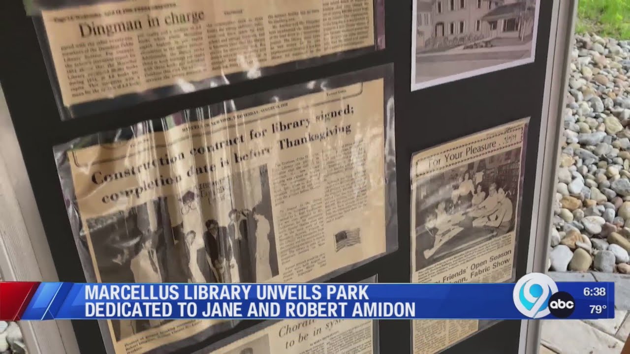 Marcellus Library unveils park dedicated to Jane and Robert Amidon
