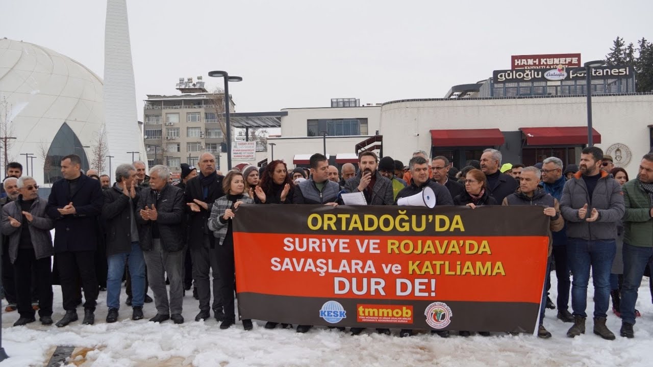 Adıyaman’da KESK, TMMOB ve TTB’den Rojava çağrısı: ‘Savaşlara ve katliamlara dur denilmeli’