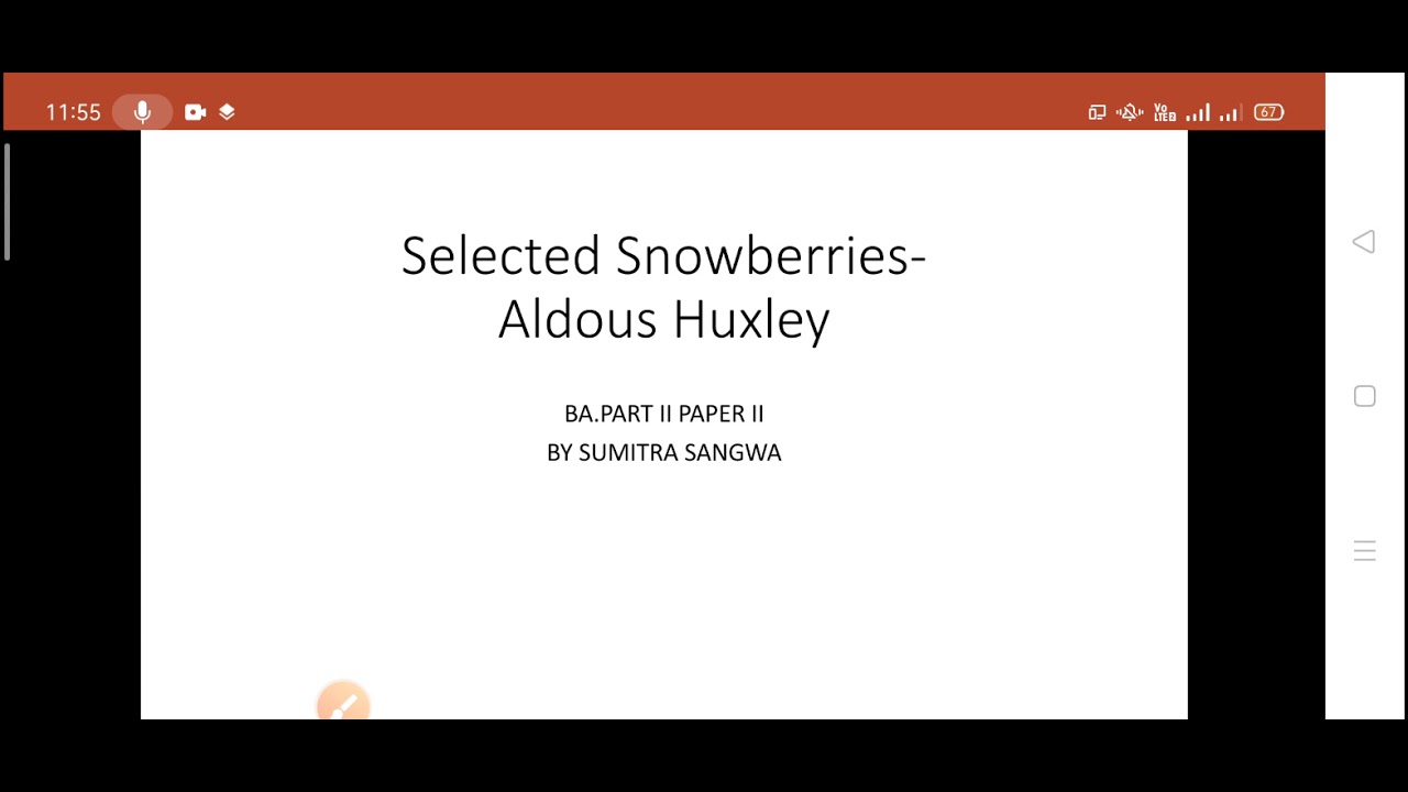 Selected SnobberiesAldous Huxley YouTube