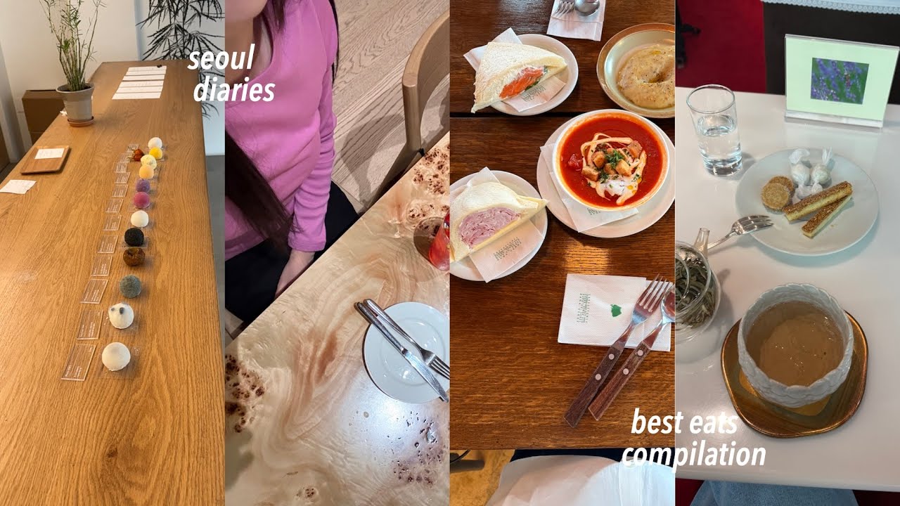 서울 브이로그 모아보기🌃 맛있고 멋있고.. 제 기준 찐맛집 BEST 12 (아케이드토오베, 라나베르데, 비스퀴테리산, 자하, 소브, 아그네, 트래버틴..)/ rene 브이로그