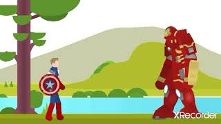 Captain America VS Hulk Buster(A shortmation using Sticknodes)
