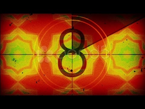 Countdown Psychedelic. Stock Footage