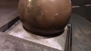 10,500 pound Granite Ball Floats on water