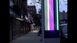 LinkNYC Kiosk in Inwood, Manhattan | Video Painting in New York City