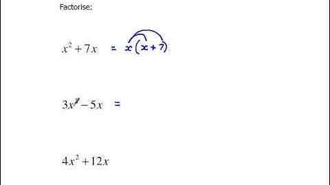 Factorising single brackets