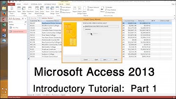 Introduction to Microsoft Access Part 1