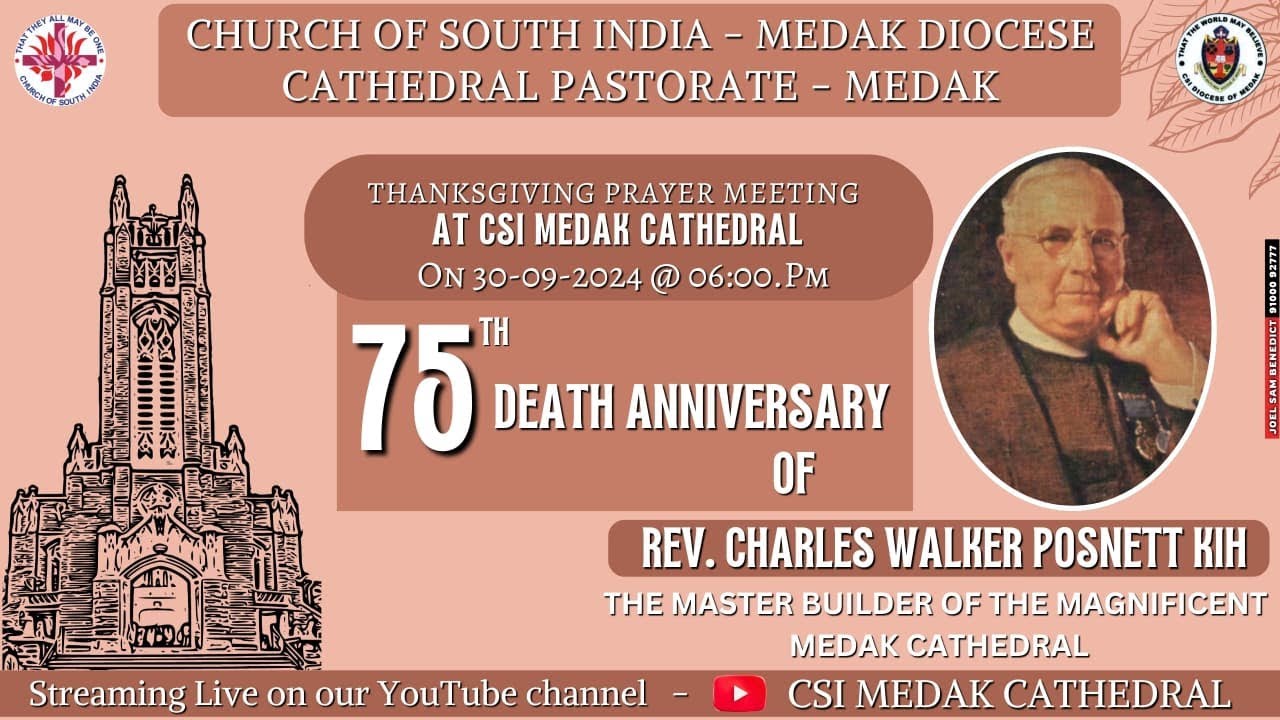 Rev. Charles Walker Posnet's 75th Death Anniversary || COMMEMORATION SERVICE || 30-09-2025