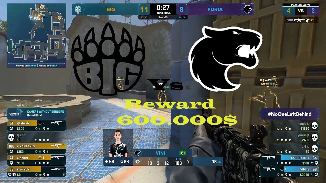 GRAND FINAL! BIG vs FURIA - Gamers Without Borders - HIGHLIGHTS l CSGO