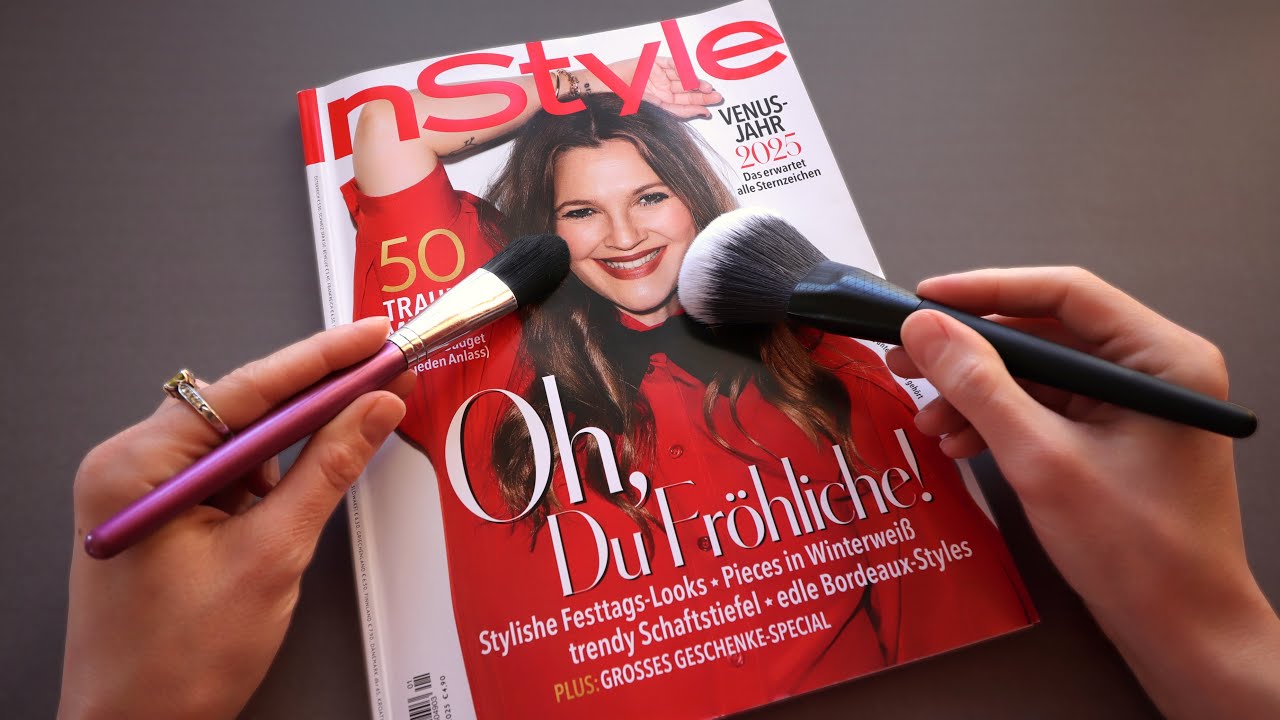 XXL ASMR INSTYLE MAGAZIN 🌞❤️ MIT DUFTPROBEN💐, PAPER SOUNDS, BRUSHING, TRACING & TAPPING | GEFLÜSTERT