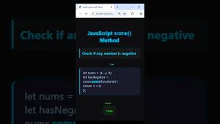 #21. JavaScript some() Property || some() method In JS #shorts