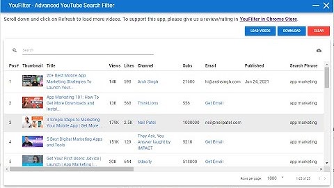 How to find YouTube Influencers Emails using YouFilter app