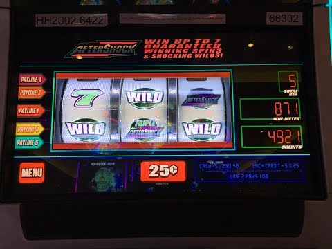 Wheel Hot 777 and Aftershock Slot Machine Bonuses and Live Play with Big Wins