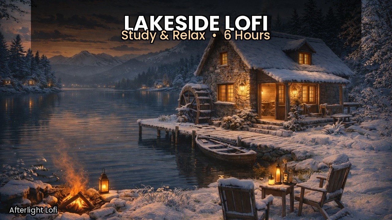 6 Hours Lofi Hip Hop to Study & Sleep | stone cottage by the lake