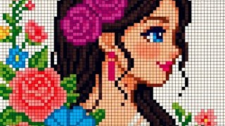 VERY BEAUTIFUL GRAPHIC CROSS STITCH DESIGN PATTERN