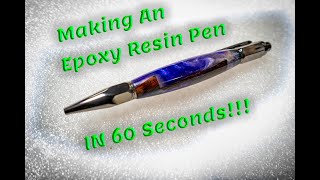 Woodturning: Making An Epoxy Resin Pen In 60 Seconds