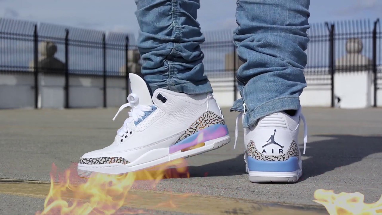 jordan 3 unc 2020 on feet