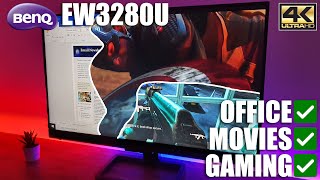 BenQ EW3280u 4K Monitor BEST ALL ROUND MONITOR for OFFICE / MOVIES / GAMING