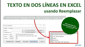 Salto de línea en Excel usando Reemplazar