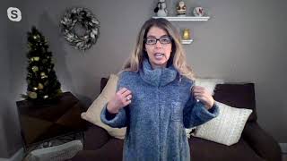 Koolaburra by UGG Cozy Heathered Shaggy Plush Zip Robe on QVC