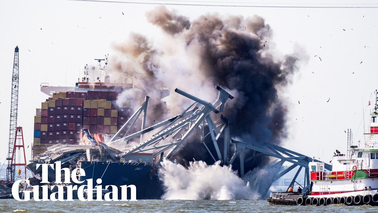 Baltimore Key Bridge: Explosive demolition complete
